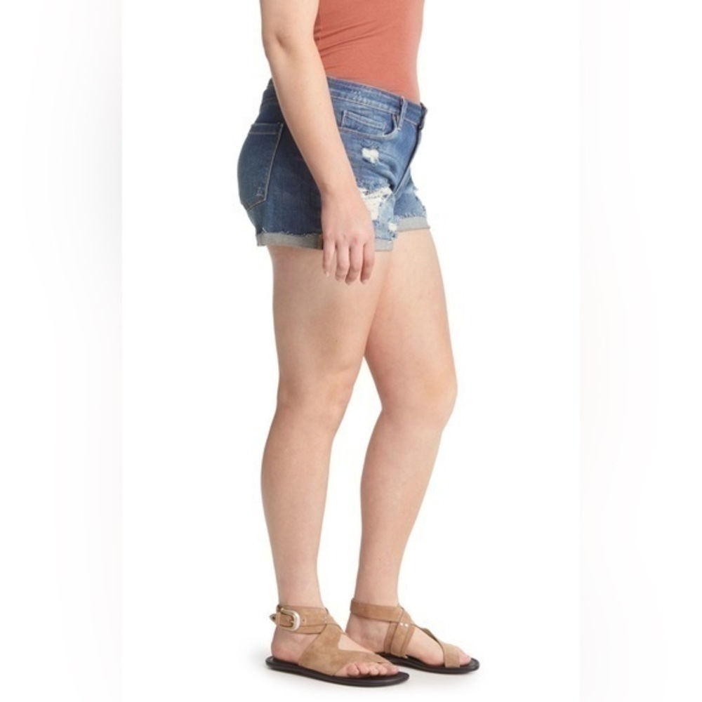 Blank NYC The Fulton Roll Up distressed denim cutoff shorts size 29 - Picture 12 of 12